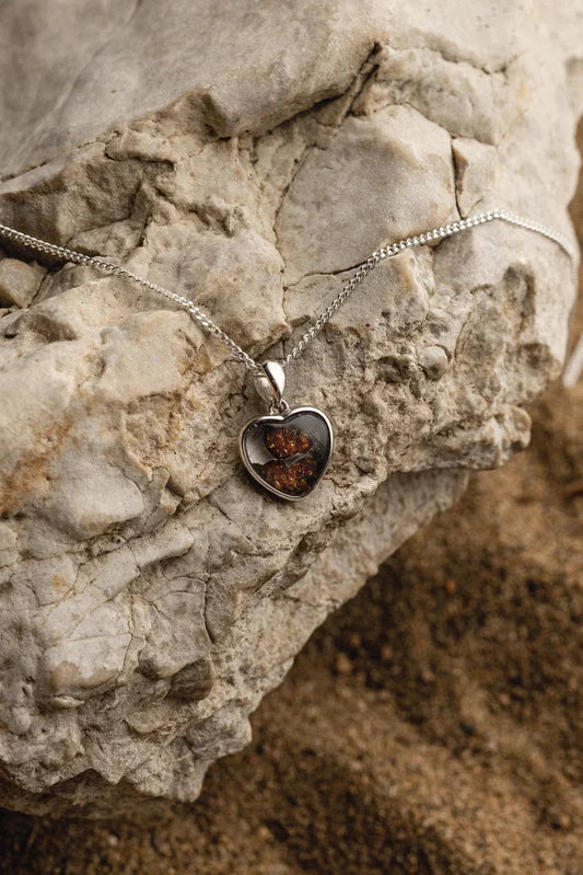 Sericho Meteorite Heart Pendant