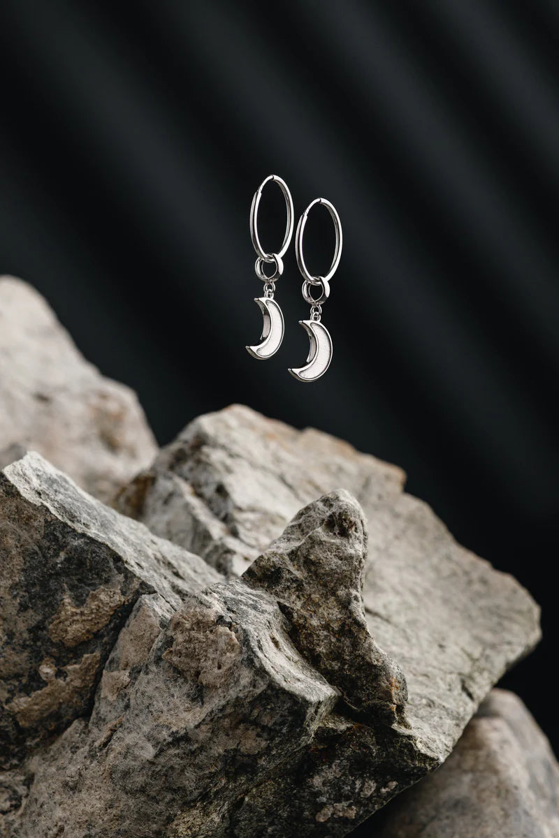 Muonionalusta Meteorite Lunar Earrings
