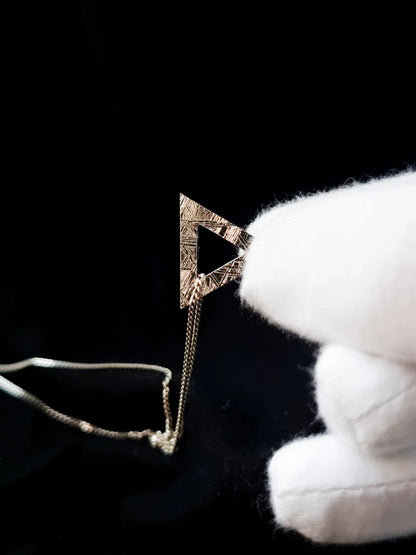 Triangle Pendant with Muonionalusta Meteorite
