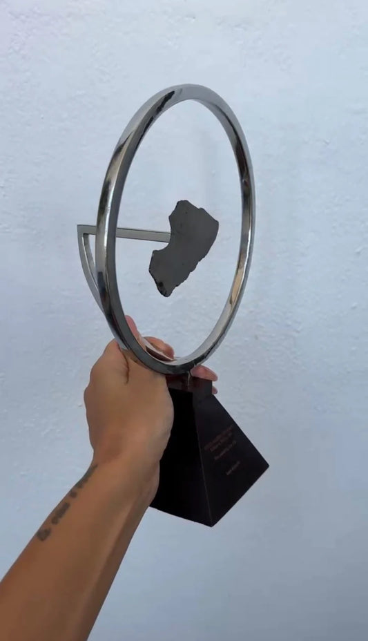 Custom Magnetic Display Case for Meteorite Slice