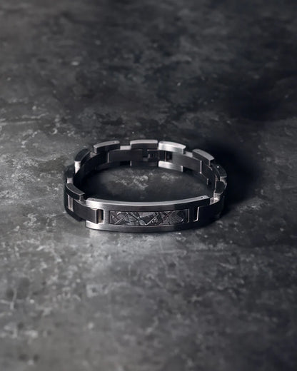 Stainless Steel Muonionalusta Meteorite Bracelet