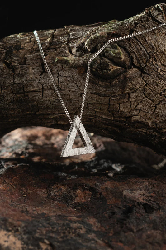 Triangle Pendant with Muonionalusta Meteorite